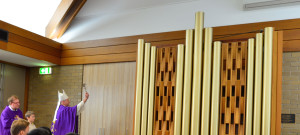 Mass at church blessing, Nov 29, 2015. Blessing organ pipes Click to enlarge pic.