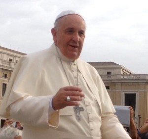 Pope Francis at audience 